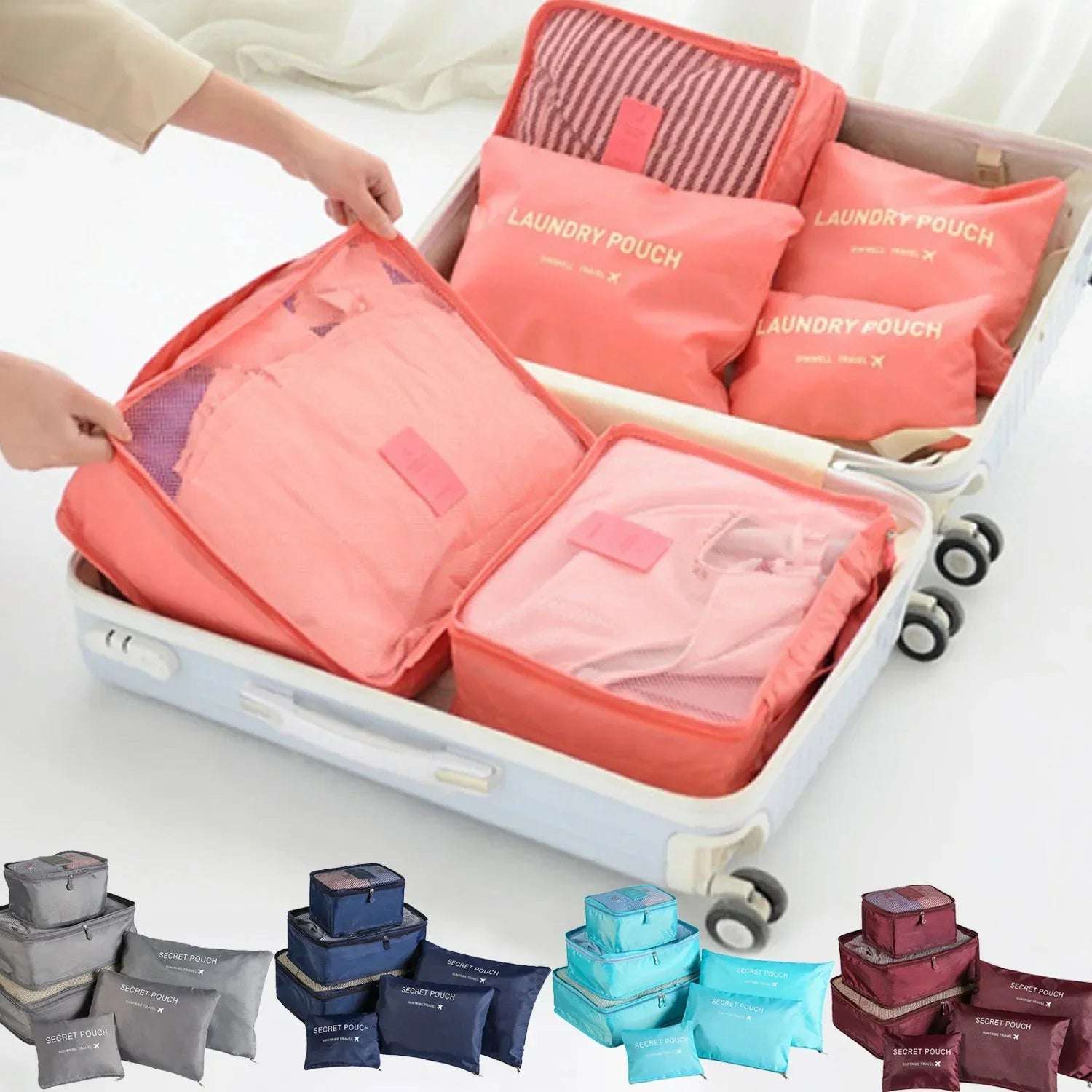 Set organizer da viaggio 6 pezzi
